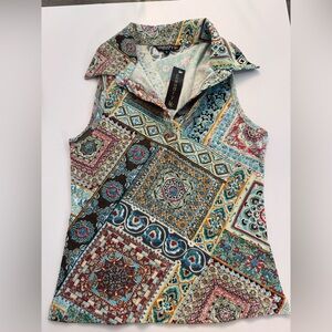 Chaudry KC Collard Tank Neutrals Top Women's S/M NWT